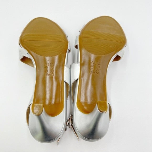 Naturalizer‎ Women's Silver Metallic Glitter Taimi Strappy Dress Sandal Heels 7 - Picture 10 of 15